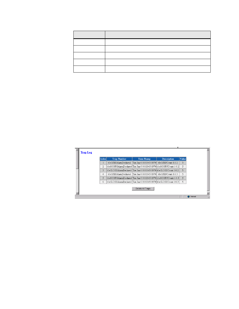 Trap log screen, Top talkers screen, Trap log screen -61 top talkers screen -61 | Verilink WANsuite 7105 (34-00316.C) Product Manual User Manual | Page 93 / 255