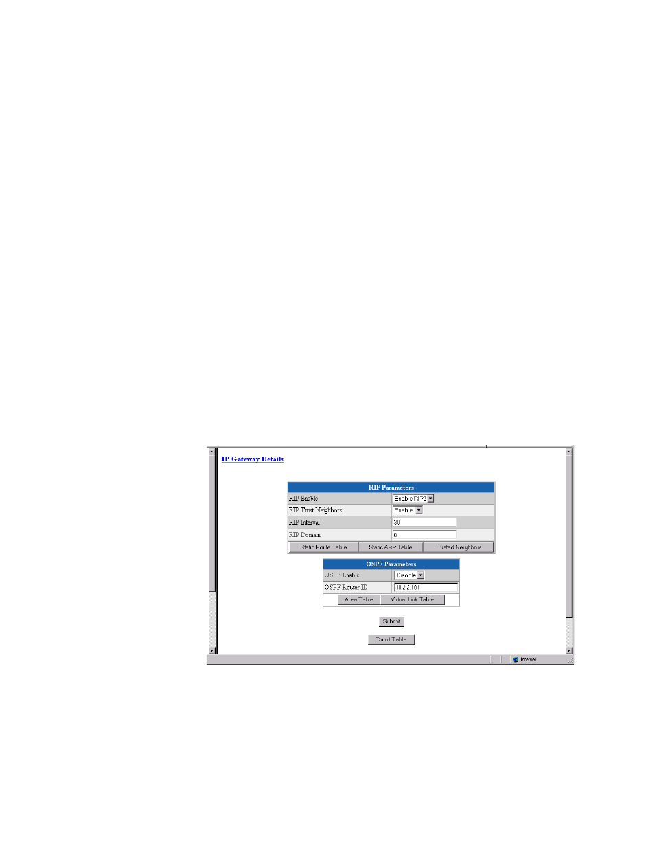 Ip gateway details screen, Rip parameters, Ip gateway details screen -63 | Rip parameters -63 | Verilink WANsuite 7105 (34-00316.C) Product Manual User Manual | Page 95 / 255