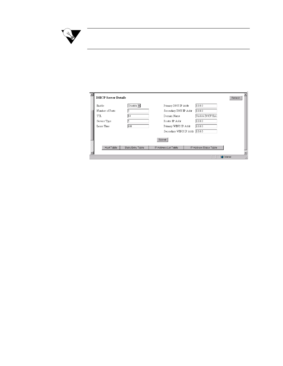 Dhcp server details screen, Dhcp server details screen -77 | Verilink WANsuite 7205 (34-00317.B) Product Manual User Manual | Page 107 / 221