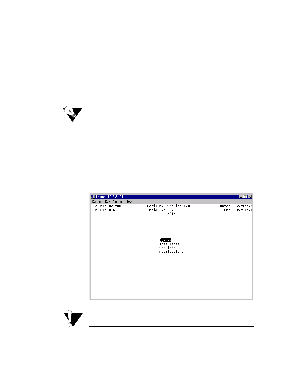 Menu structure, Menu structure -3 | Verilink WANsuite 7205 (34-00317.B) Product Manual User Manual | Page 125 / 221