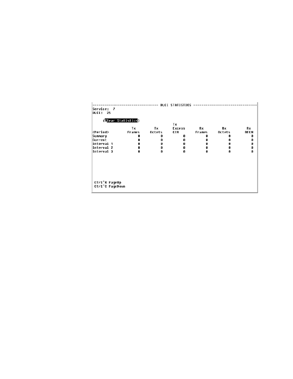 Dlci statistics screen, Dlci statistics screen -41 | Verilink WANsuite 7205 (34-00317.B) Product Manual User Manual | Page 163 / 221