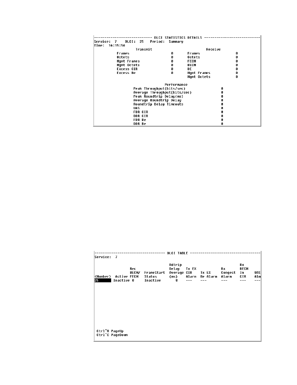 Dlci table screen, Dlci table screen -42 | Verilink WANsuite 7205 (34-00317.B) Product Manual User Manual | Page 164 / 221