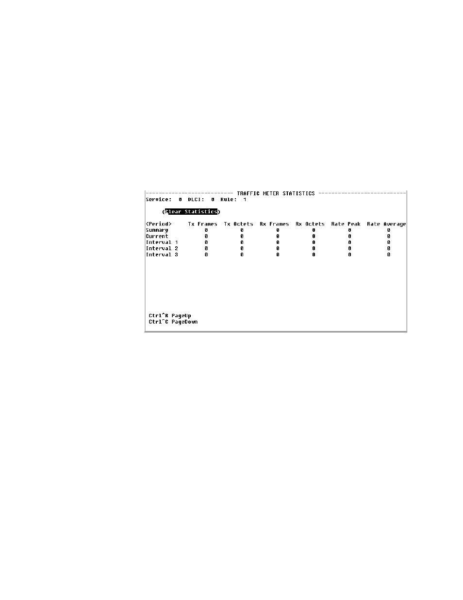 Traffic meter statistics screen, Traffic meter statistics screen -45 | Verilink WANsuite 7205 (34-00317.B) Product Manual User Manual | Page 167 / 221