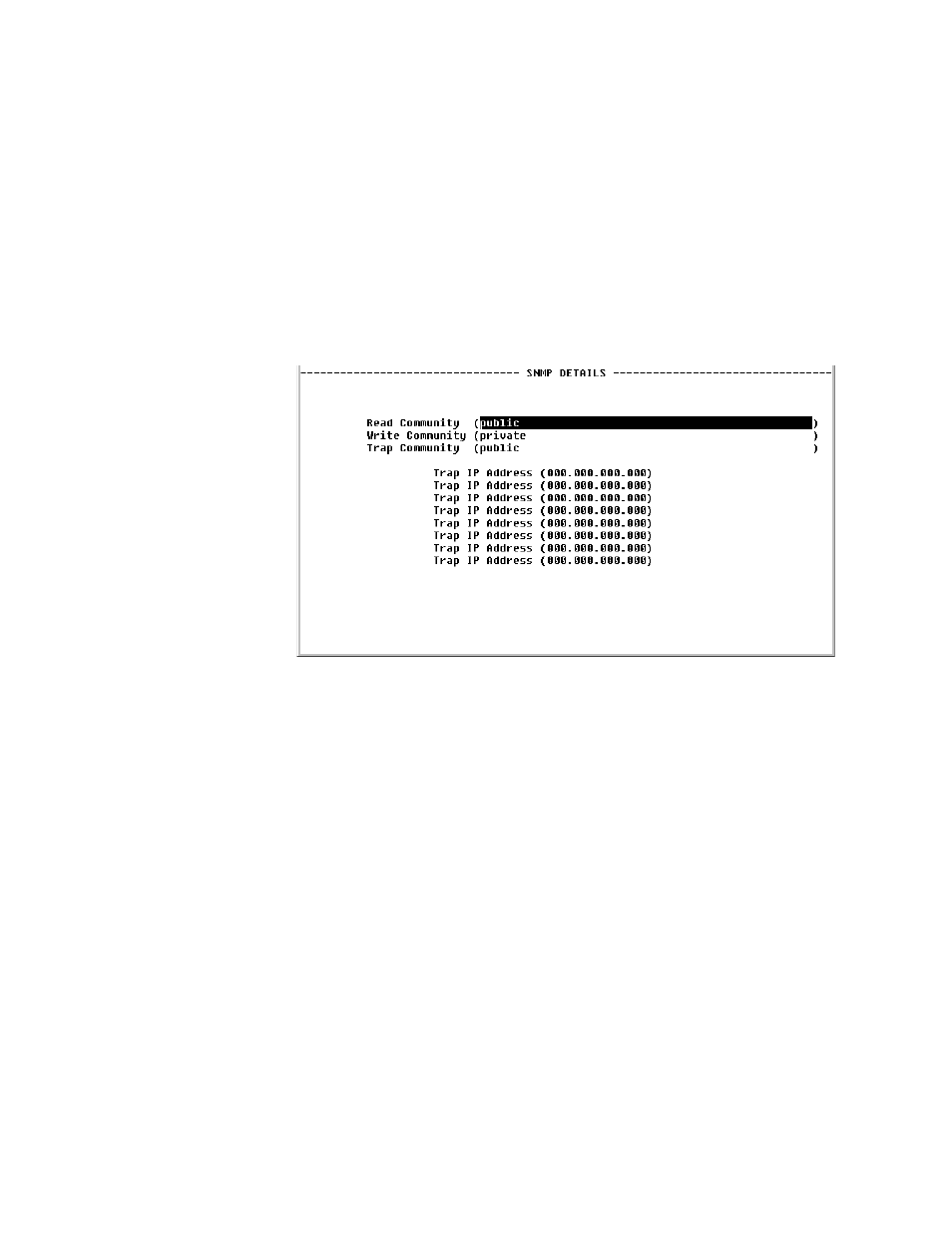 Snmp details screen, Diagnostics screen, Snmp details screen -46 diagnostics screen -46 | Verilink WANsuite 7205 (34-00317.B) Product Manual User Manual | Page 168 / 221