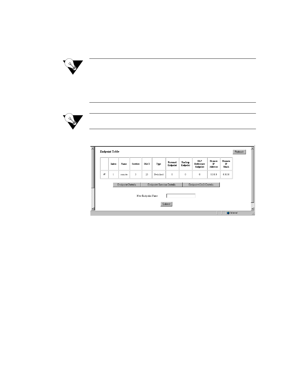 Endpoint details screen, Endpoint details screen -37 | Verilink WANsuite 7205 (34-00317.B) Product Manual User Manual | Page 67 / 221