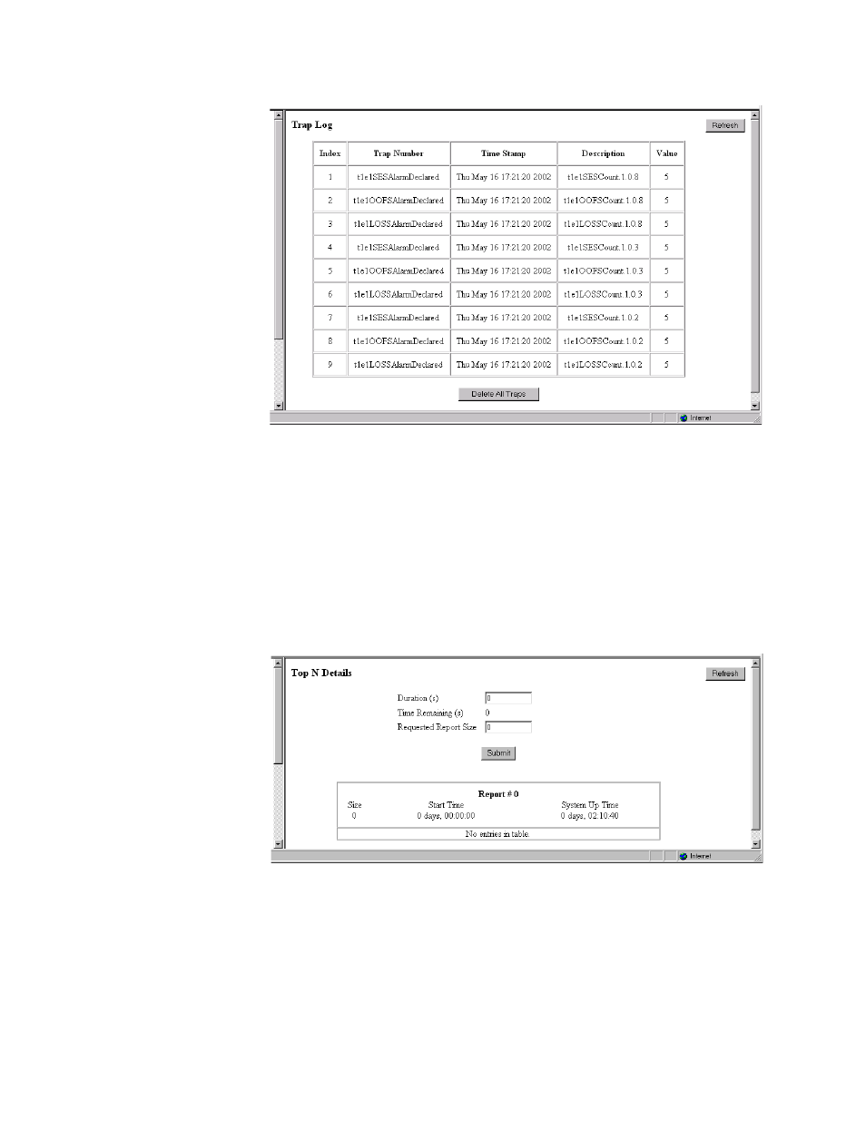 Top talkers screen, Top talkers screen -54 | Verilink WANsuite 7205 (34-00317.B) Product Manual User Manual | Page 84 / 221