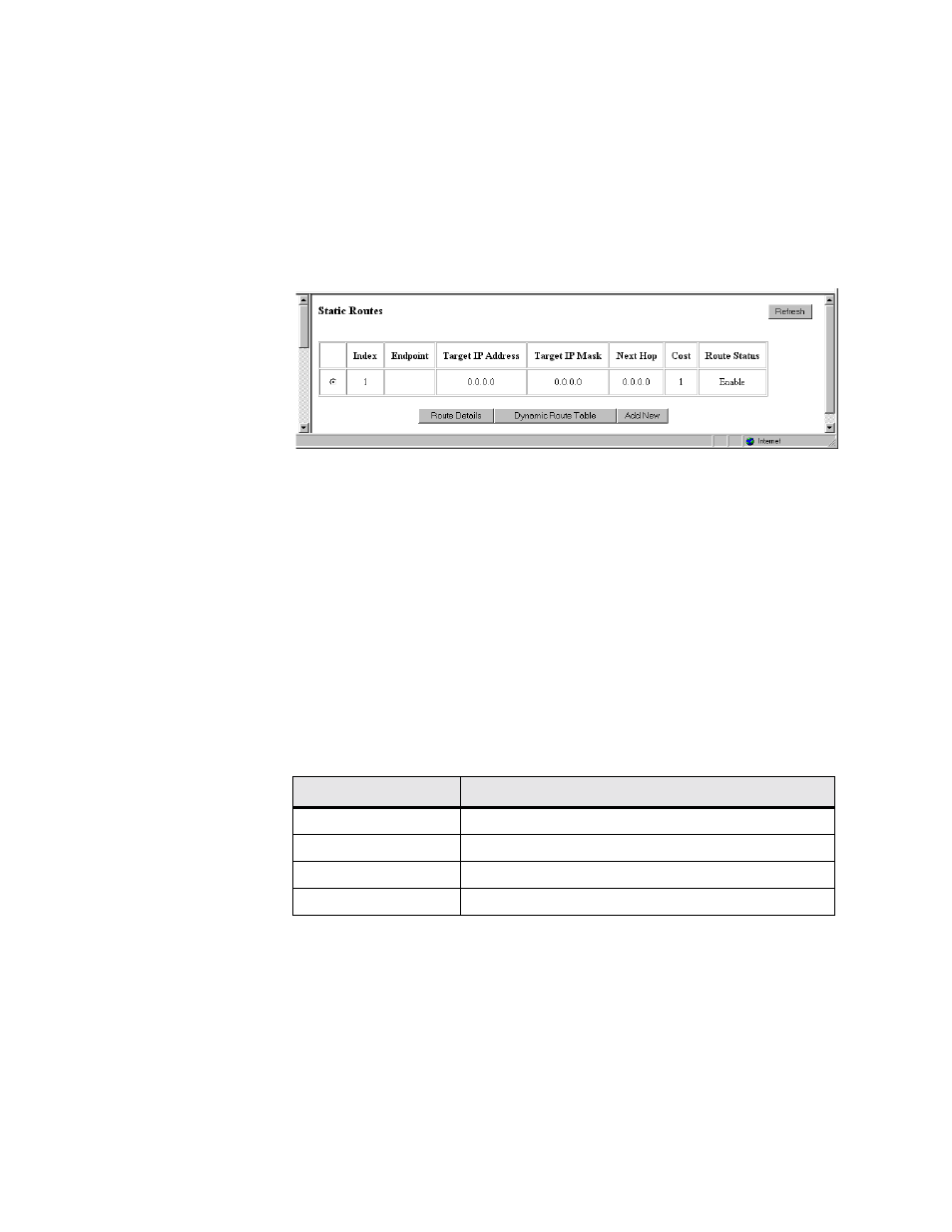 Static routes screen, Static routes screen -60 | Verilink WANsuite 7205 (34-00317.B) Product Manual User Manual | Page 90 / 221