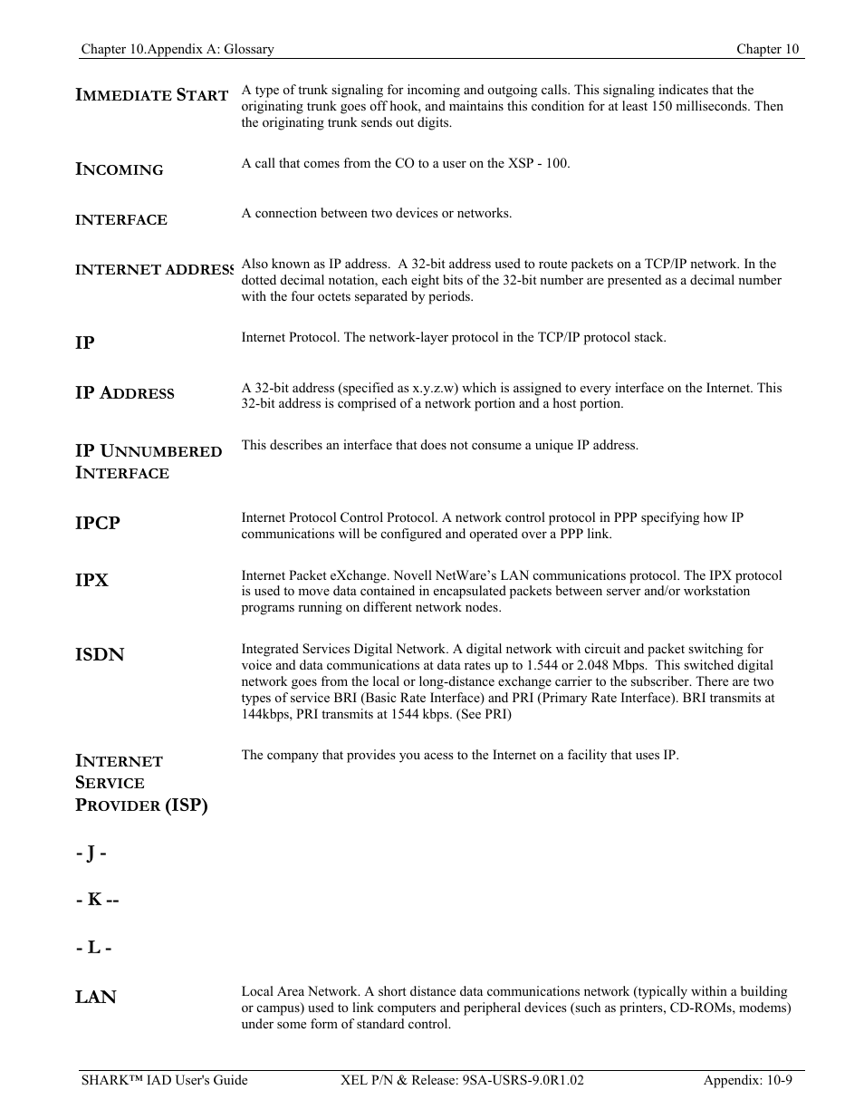 Verilink XEL XSP-100 SHARK IAP (9SA-USRS-9.0R1.02) Product Manual User Manual | Page 251 / 262
