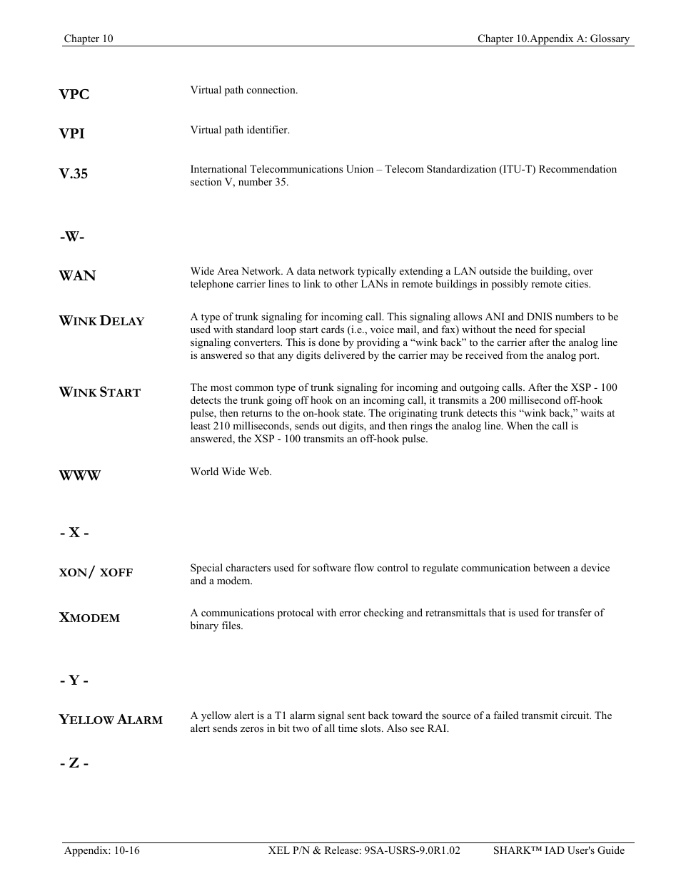 Verilink XEL XSP-100 SHARK IAP (9SA-USRS-9.0R1.02) Product Manual User Manual | Page 258 / 262