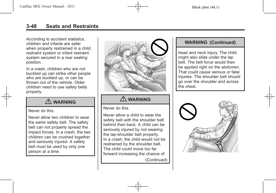 Cadillac 2011 SRX User Manual | Page 112 / 498