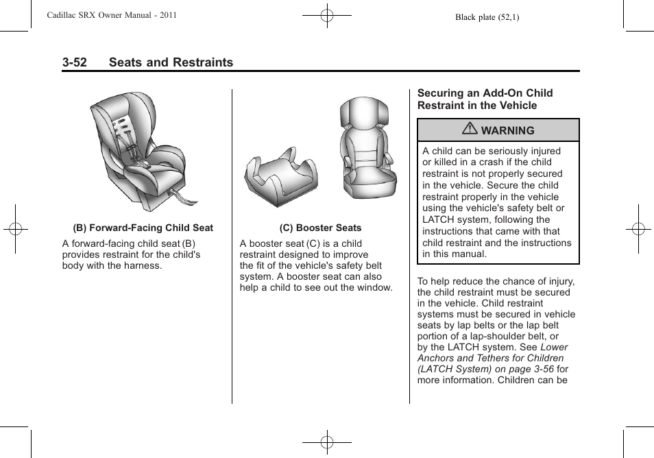 Cadillac 2011 SRX User Manual | Page 116 / 498