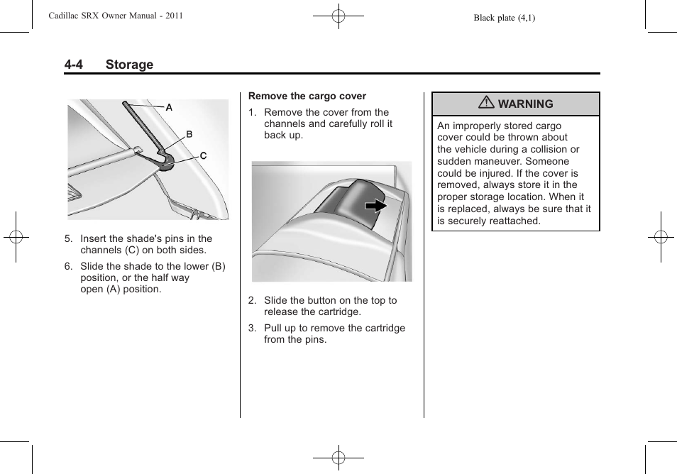 Cadillac 2011 SRX User Manual | Page 138 / 498