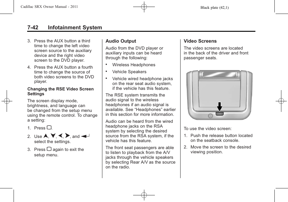 Cadillac 2011 SRX User Manual | Page 246 / 498