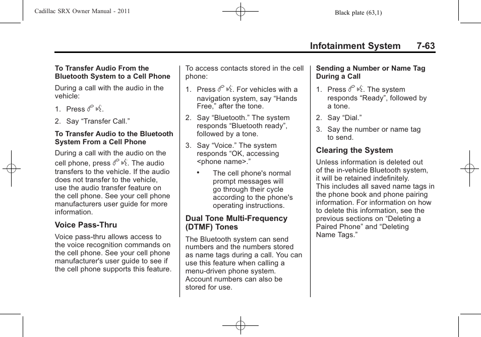 Cadillac 2011 SRX User Manual | Page 267 / 498