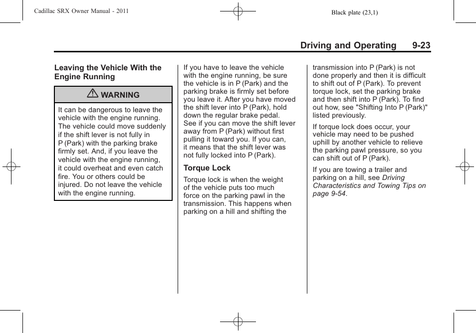 Cadillac 2011 SRX User Manual | Page 299 / 498