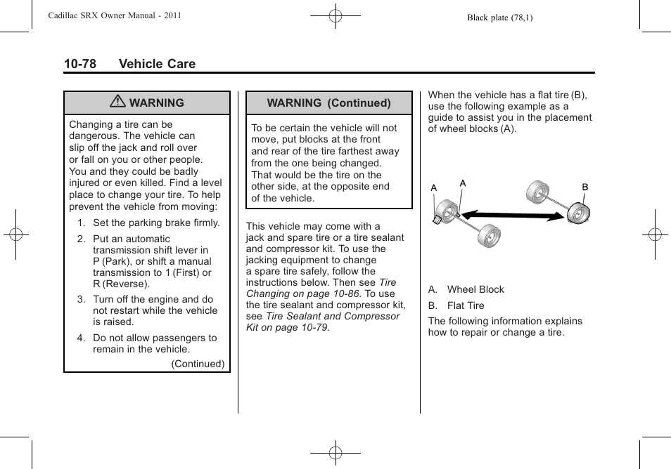 Cadillac 2011 SRX User Manual | Page 416 / 498