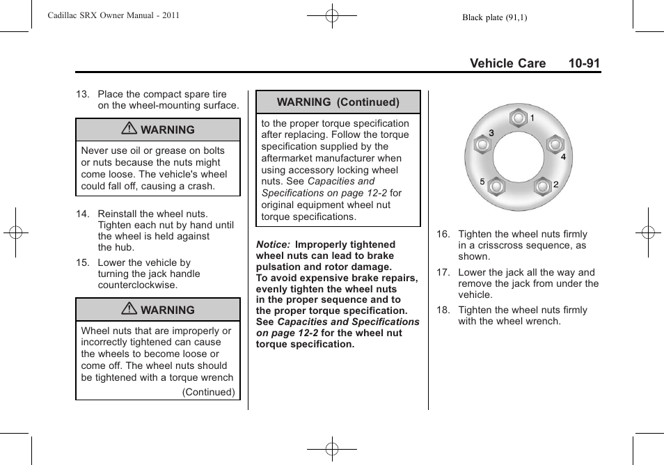 Cadillac 2011 SRX User Manual | Page 429 / 498
