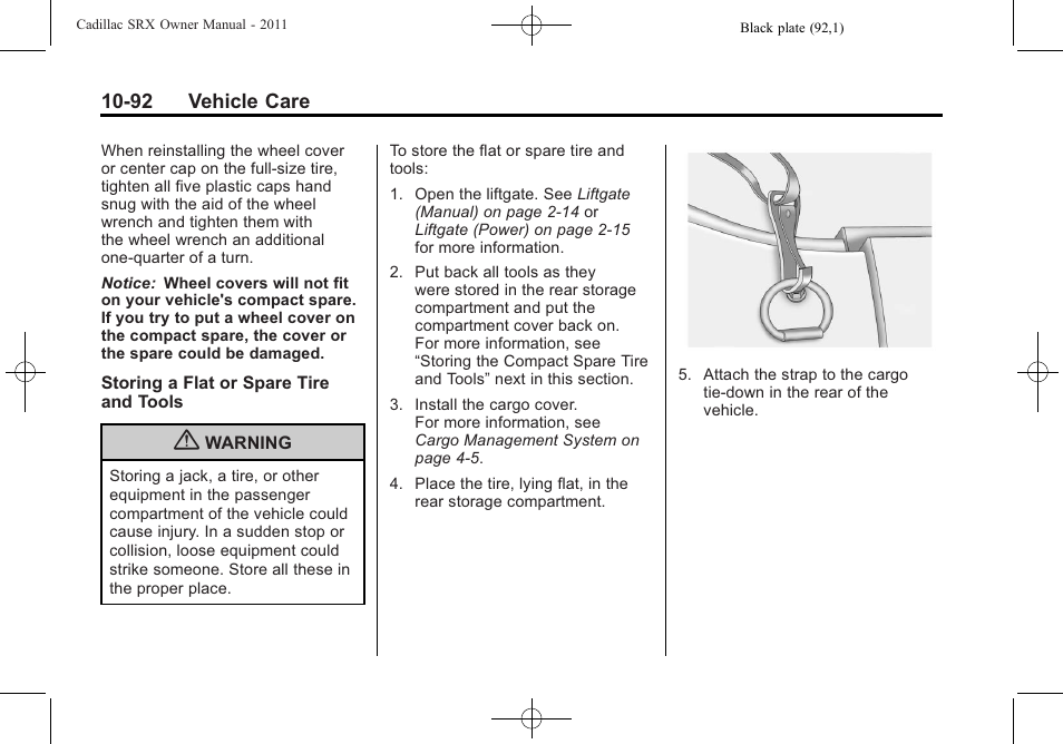 Cadillac 2011 SRX User Manual | Page 430 / 498