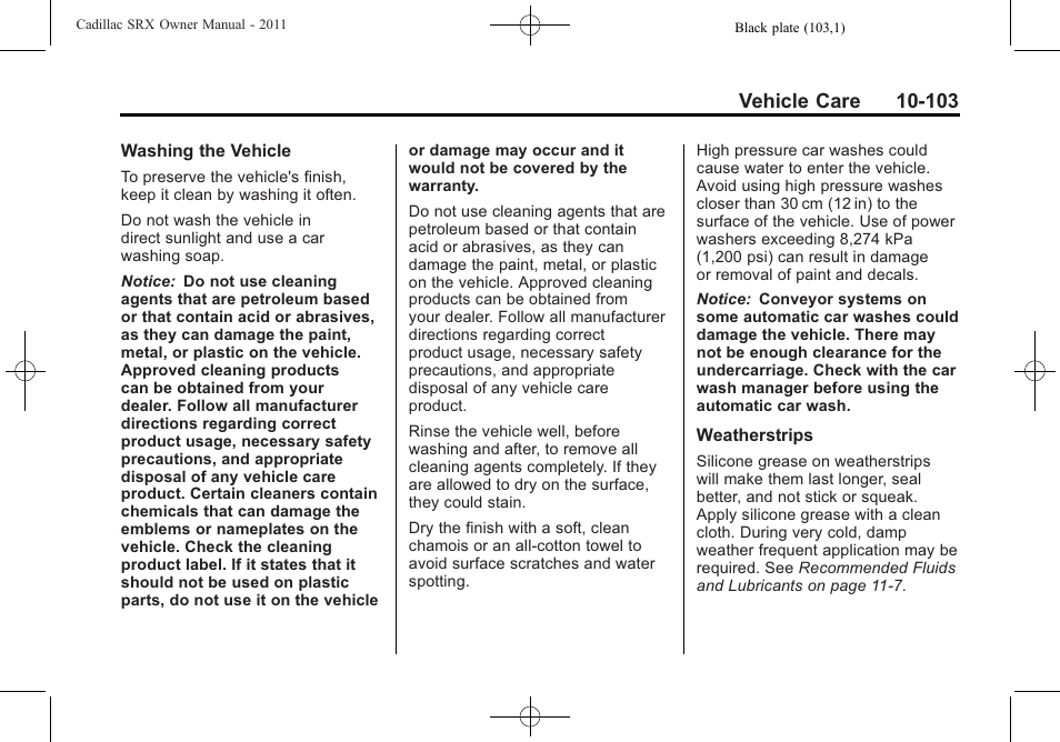 Cadillac 2011 SRX User Manual | Page 441 / 498