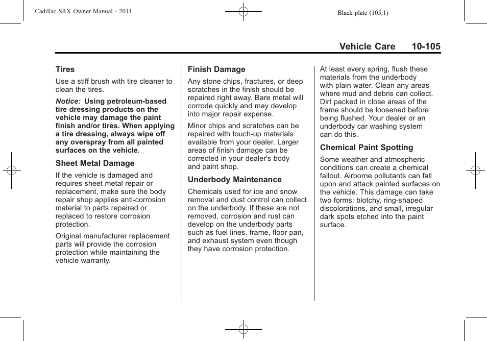 Cadillac 2011 SRX User Manual | Page 443 / 498