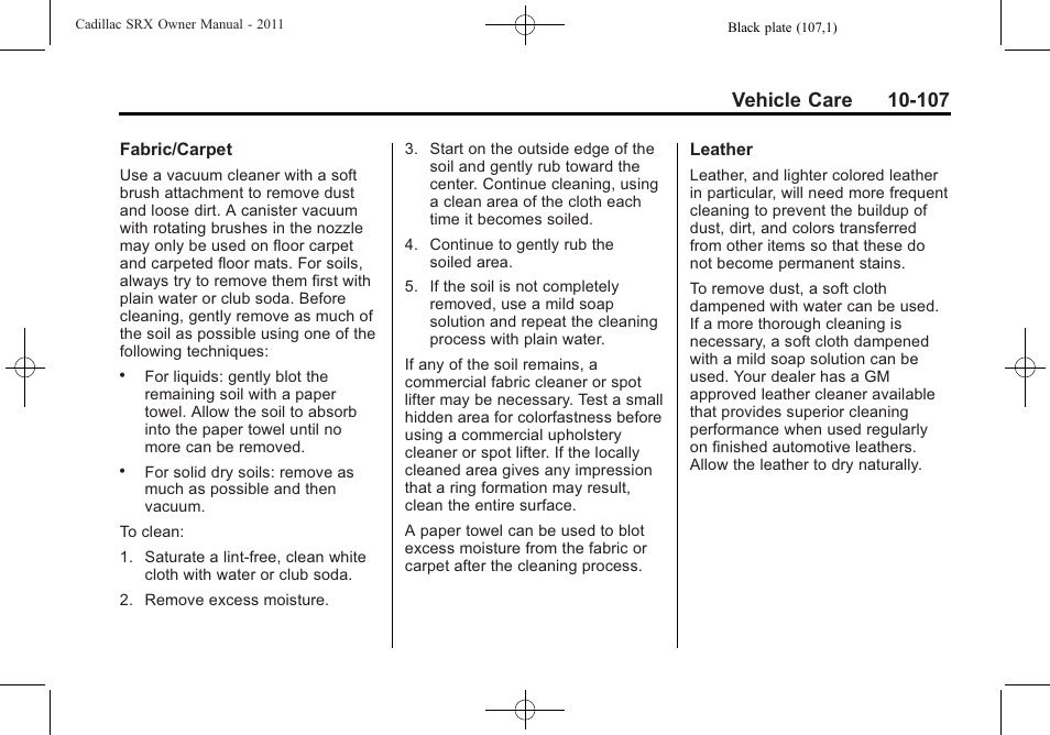 Cadillac 2011 SRX User Manual | Page 445 / 498