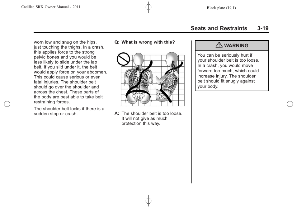 Cadillac 2011 SRX User Manual | Page 83 / 498