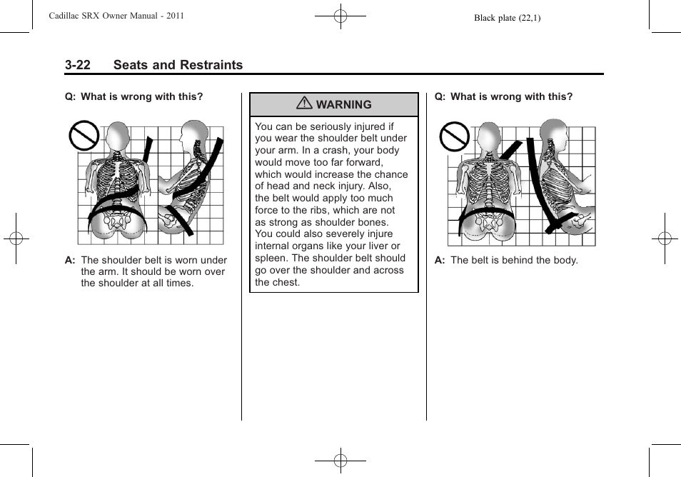 Cadillac 2011 SRX User Manual | Page 86 / 498