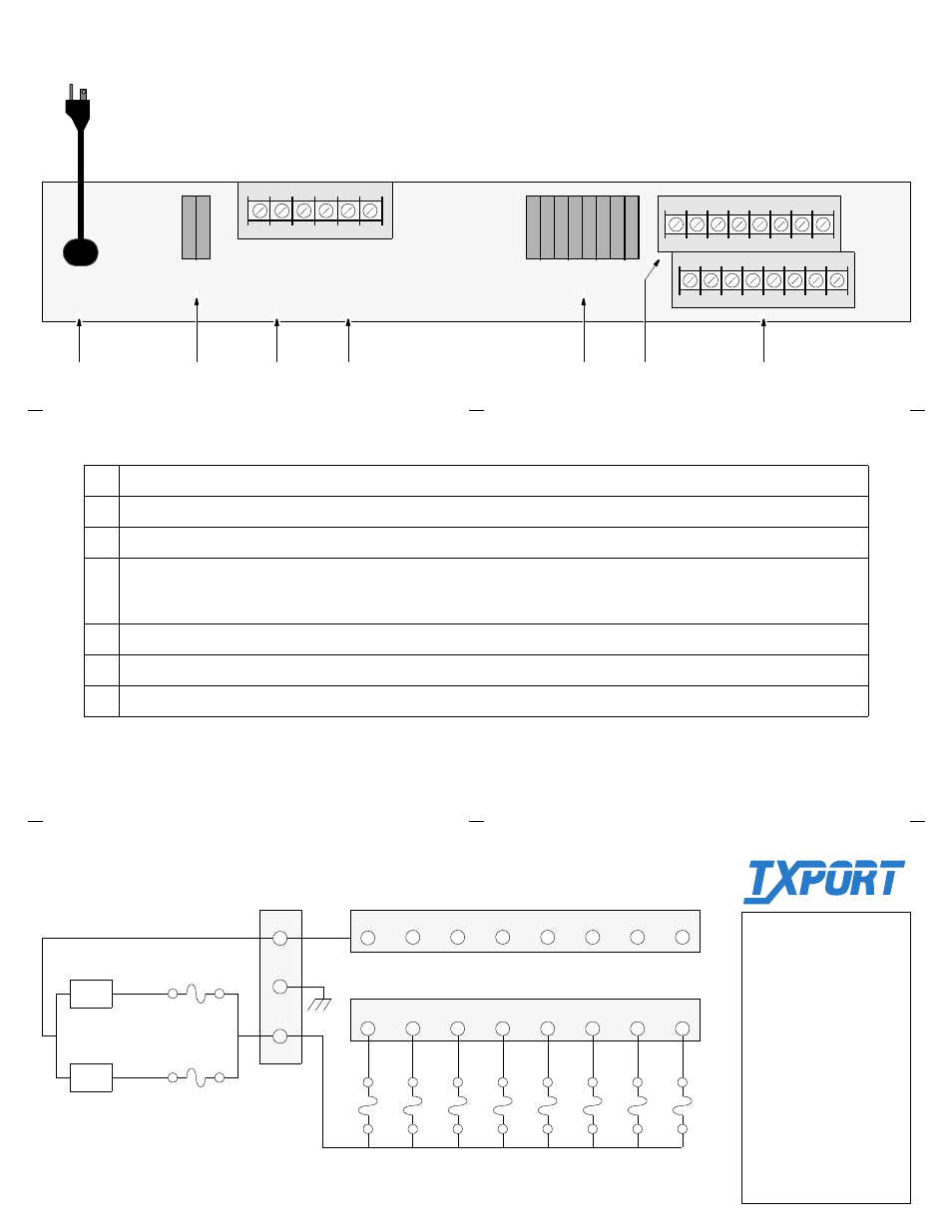 1041 power shelf rear panel, Rear panel description, Simplified schematic | Verilink 1041 (CG) Configuration/Installation Guide User Manual | Page 2 / 2
