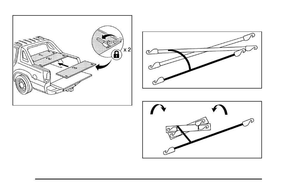 Folding and storage of straps | Cadillac 2006 Escalade EXT User Manual | Page 140 / 484