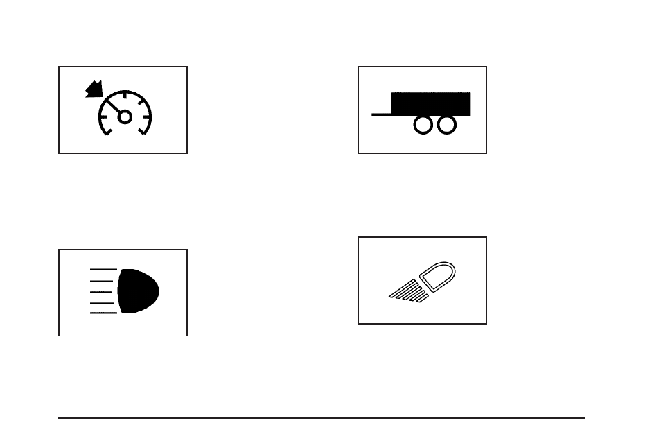 Cruise control light, Highbeam on light, Tow/haul mode light | Cargo lamp light | Cadillac 2006 Escalade EXT User Manual | Page 193 / 484