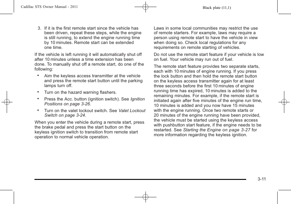 Cadillac 2011 STS User Manual | Page 117 / 528