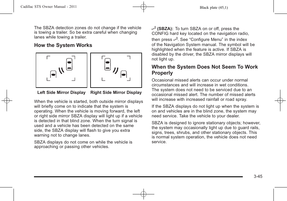 Cadillac 2011 STS User Manual | Page 151 / 528
