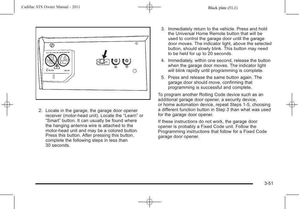 Cadillac 2011 STS User Manual | Page 157 / 528