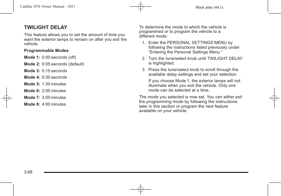 Cadillac 2011 STS User Manual | Page 174 / 528