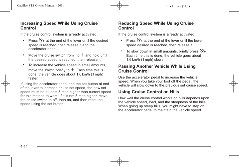 Cadillac 2011 STS User Manual | Page 200 / 528