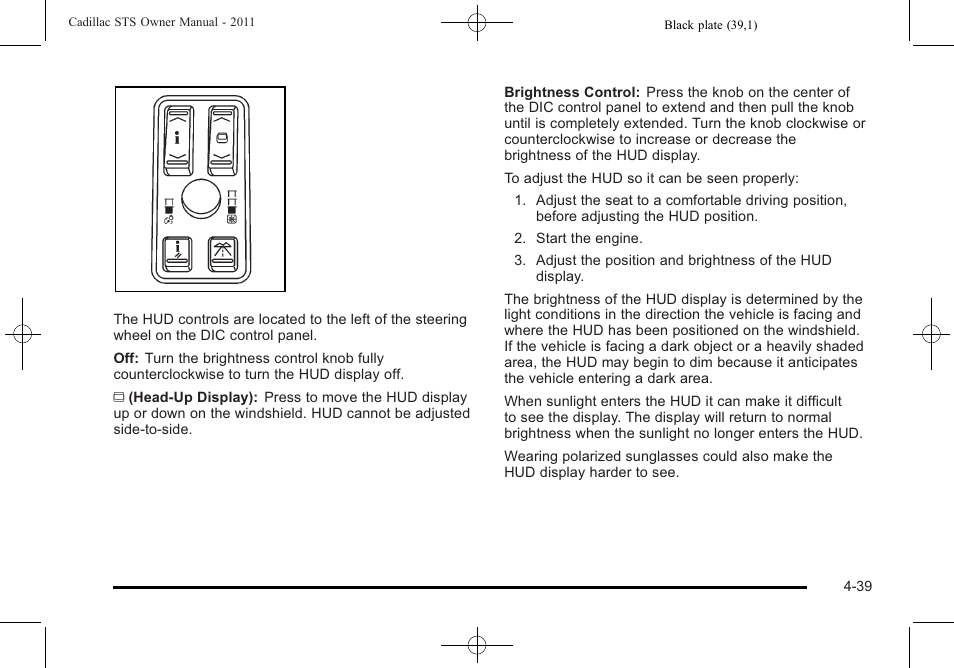 Cadillac 2011 STS User Manual | Page 225 / 528