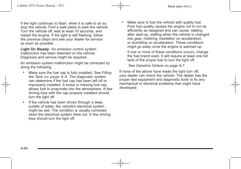 Cadillac 2011 STS User Manual | Page 250 / 528