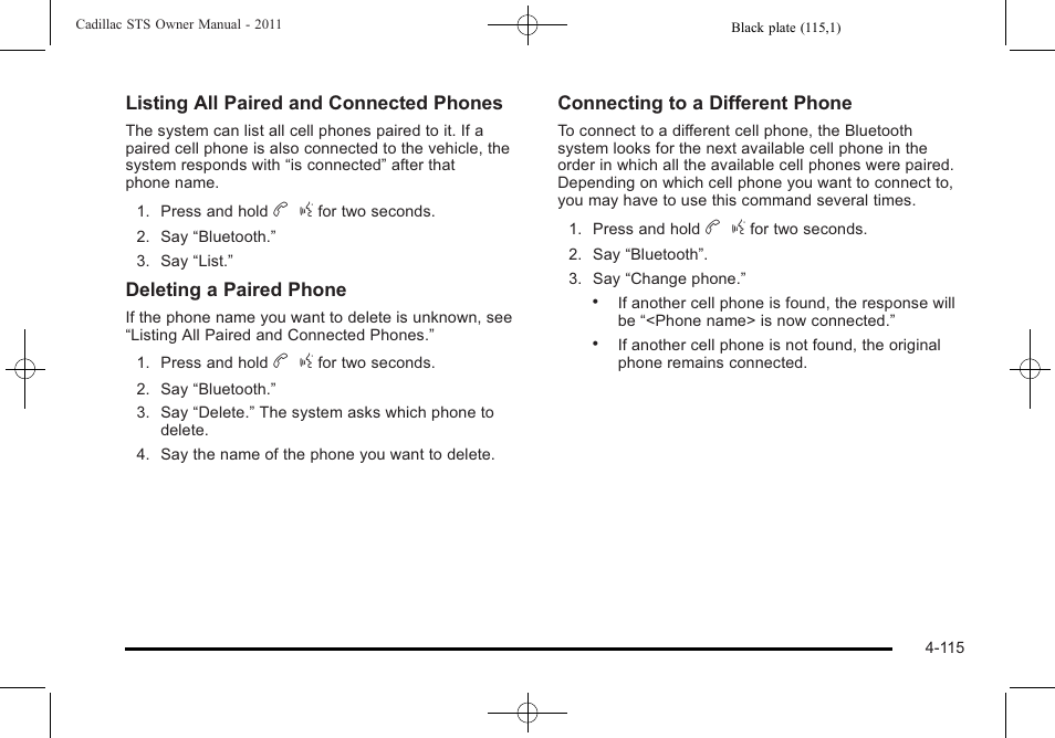 Cadillac 2011 STS User Manual | Page 301 / 528