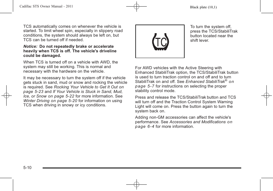 Cadillac 2011 STS User Manual | Page 322 / 528