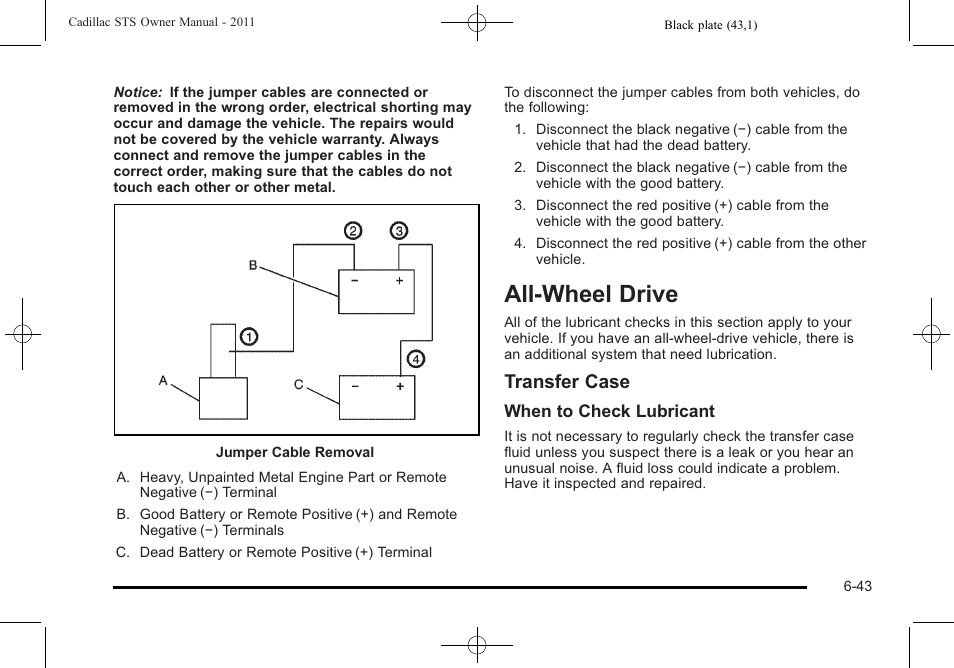 All-wheel drive, All-wheel drive -43, Transfer case | Cadillac 2011 STS User Manual | Page 393 / 528