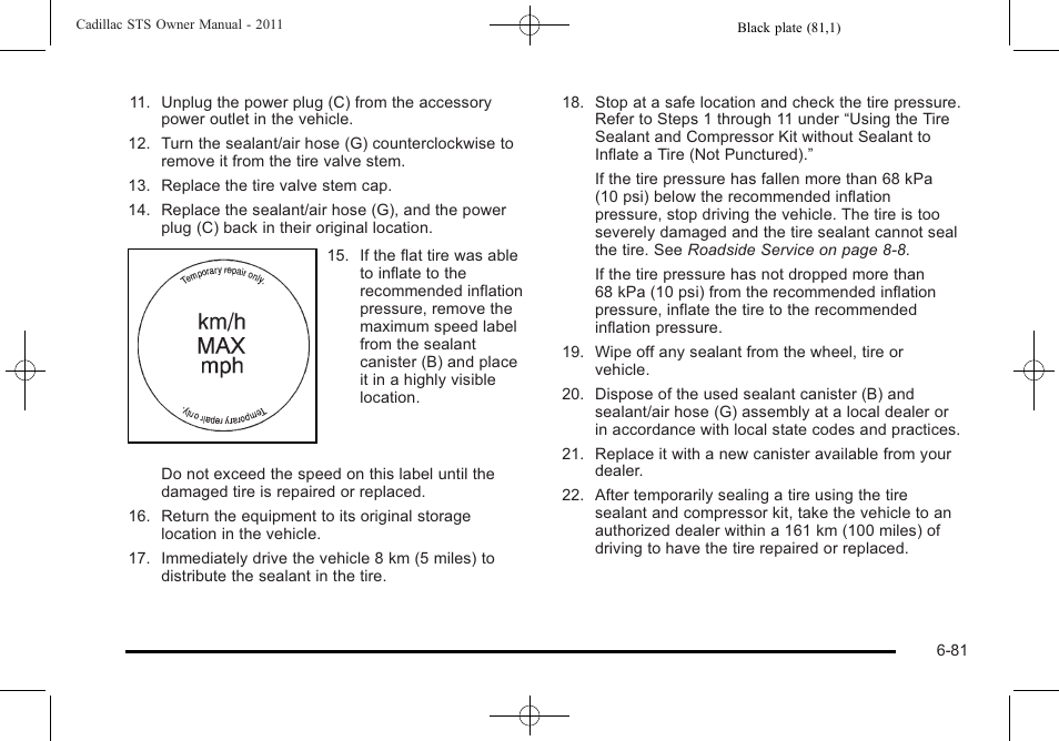 Cadillac 2011 STS User Manual | Page 431 / 528