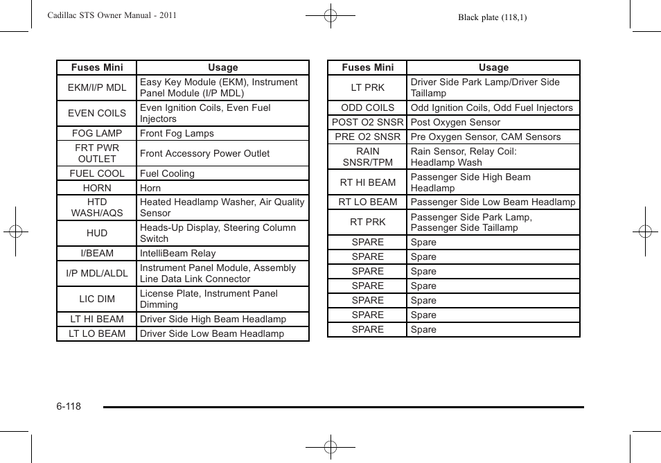 Cadillac 2011 STS User Manual | Page 468 / 528