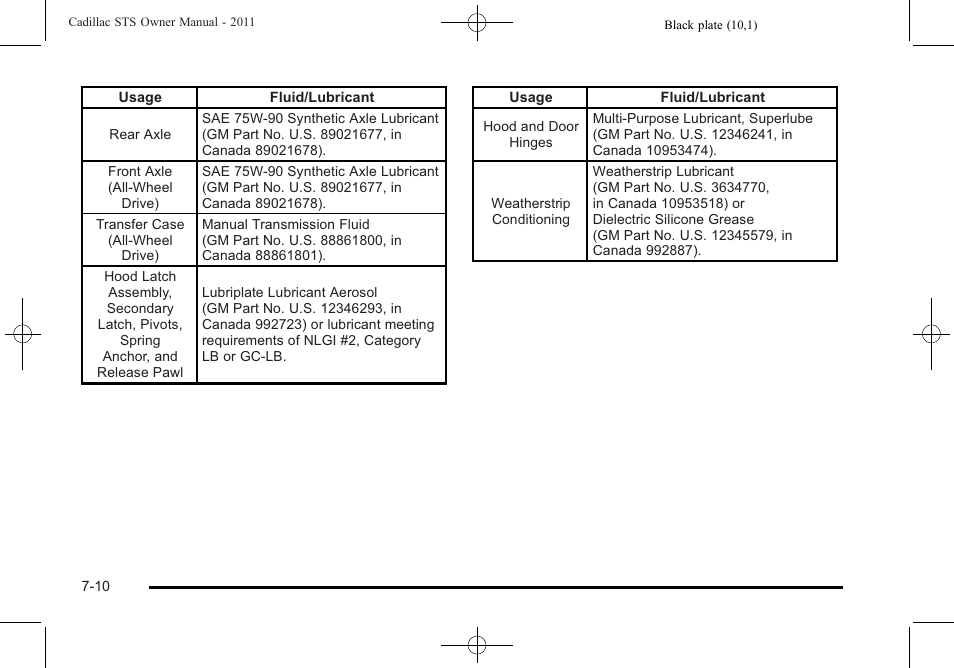 Cadillac 2011 STS User Manual | Page 488 / 528