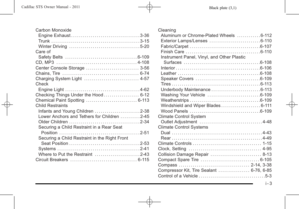 Cadillac 2011 STS User Manual | Page 517 / 528