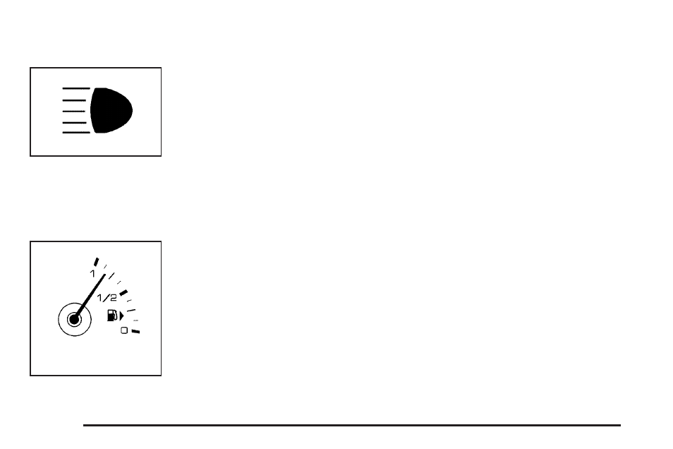 Highbeam on light, Fuel gage, Highbeam on light -48 fuel gage -48 | Cadillac 2009 CTS User Manual | Page 194 / 494