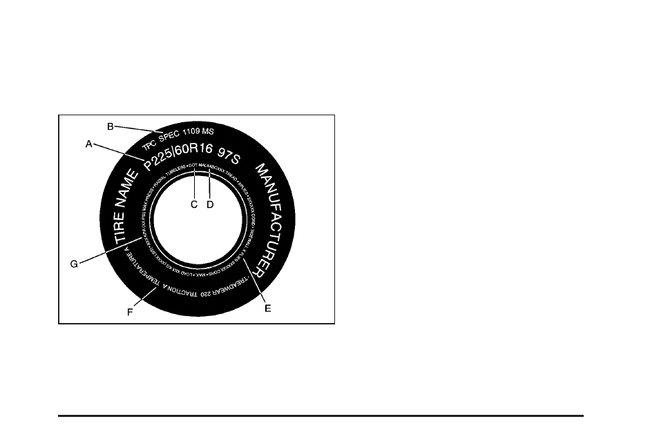 Tire sidewall labeling, Tire sidewall labeling -65 | Cadillac 2009 CTS User Manual | Page 371 / 494