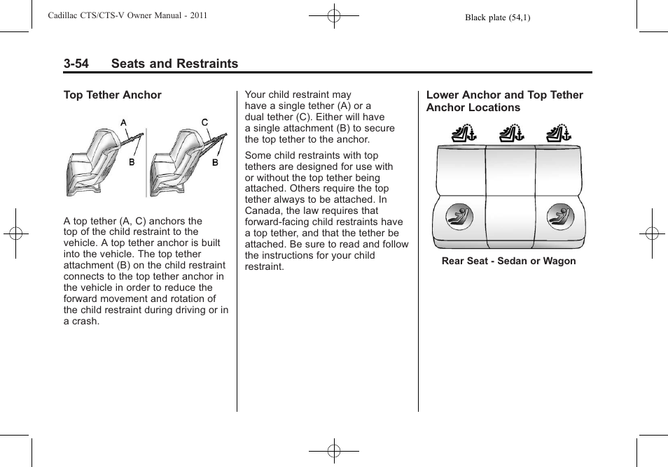 Cadillac 2011 CTS-V Sports Sedan User Manual | Page 124 / 492