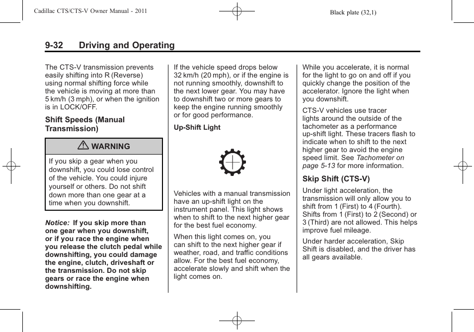 Cadillac 2011 CTS-V Sports Sedan User Manual | Page 294 / 492