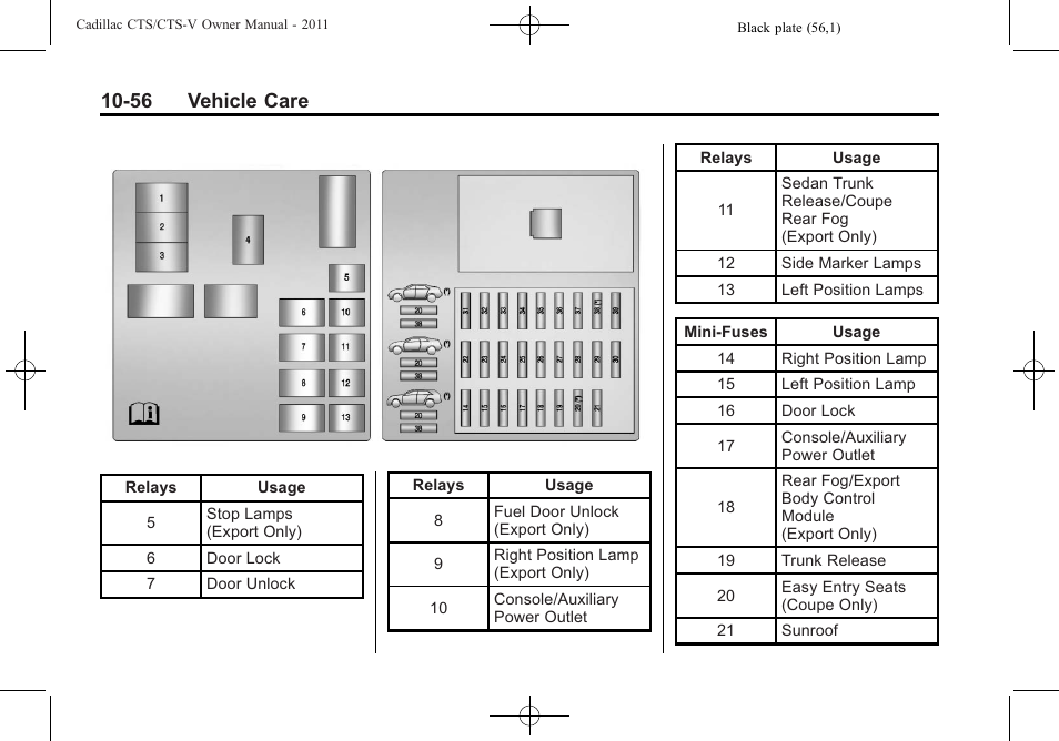 56 vehicle care | Cadillac 2011 CTS-V Sports Sedan User Manual | Page 378 / 492