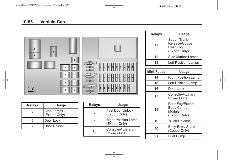 58 vehicle care | Cadillac 2011 CTS-V Sports Sedan User Manual | Page 380 / 492